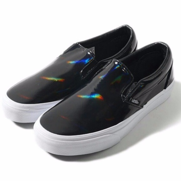 Vans Shoes - In box Vans holographic patent leather slip-on
